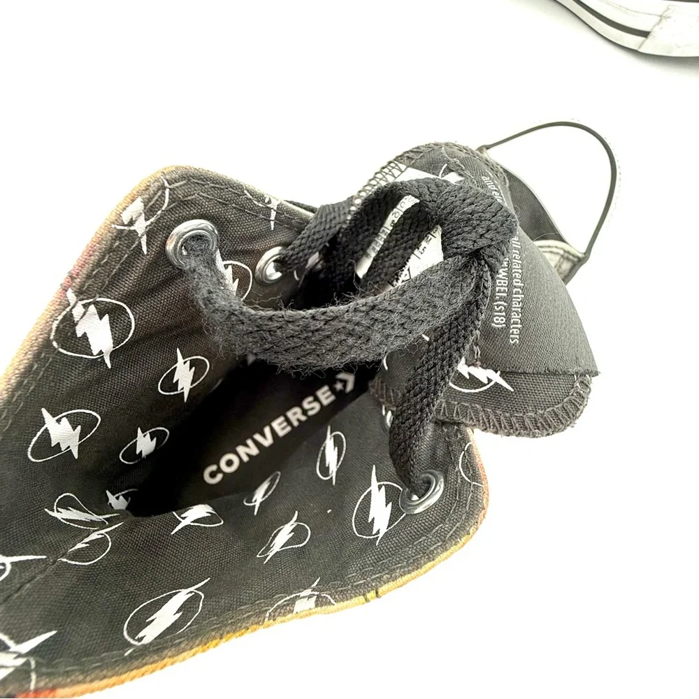 Converse Black and‎ Orange Graphic High-Top Sneakers